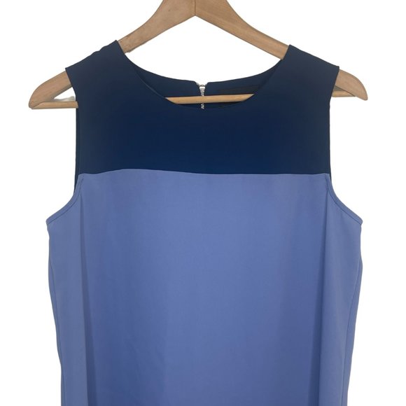 👗CYNTHIA ROWLEY | Women's Sleeveless Color Block Periwinkle Blue Dress | Size S - Picture 2 of 9
